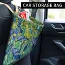 3 x Car Trash Can, Cute Car Trash Bag, Hanging Car Organizer and Storage Bag, Trash Bin for Car Accessories, Vehicle, Travelling, Camping Watercolor Tropical Leafy Pattern