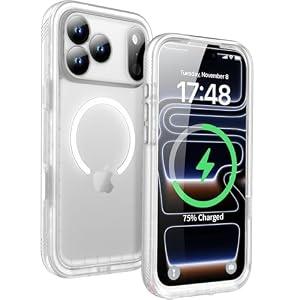 SPORTLINK for iPhone 17 Pro Waterproof Case IP68, Mag/Frosted Clear, 6.3"