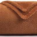 Plush Fleece Throw Blanket for Couch and Bed, Fluffy Fuzzy Cozy Soft Blankets All Season Use (50x60 Inches,Burnt Orange)