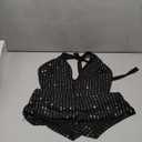 ECHOINE Women V Neck Sleeveless Romper Sequin Backless Shorts Jumpsuit Clubwear, Large