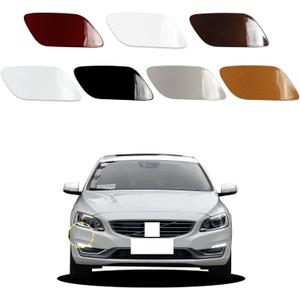 Car Front Bumper Headlight Washer Cover Compatible with Volvo S60 2014 2015 2016 Headlight Washer Nozzles Cover 39820312 39820330 Water Spray Cover Unpainted Right Passenger Side