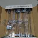 HOUSE DAY 12 Pack 14 inch Clear Plastic Skirt Hangers with Adjustable Clips, Pants Hangers 360-Rotating Swivel Hook, Clip Hangers for Pants, Trousers, Skirts, Jeans, Bulk Plastic Hangers