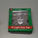 Kurt Adler 10-Light 8-Point Star Christmas Treetop, 8-Inch, Clear