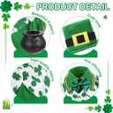 St Patrick's Day Shamrock Goose Outfit Lawn Porch Goose Clothes for 23" St Patricks Day Shamrock Outdoor Patio Yard Lawn Art Decoration (Cute)