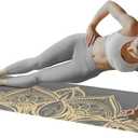 Yoga Mat with Strap - Sweat Absorbent Ultra Grippy Hot Exercise Mat Non Slip Vegan Suede Towel Combo for All Floor Fitness Workout, Bikram, Ashtanga, Vinyasa or Power Classes by RAD Sportz (Black), 68"L x 24"W x 0.2"Th