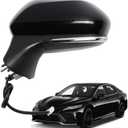 Marretoo for Toyota Camry Side view Mirror Assembly Driver Side 2018 2019 2020 2021 2022 2023 2024 | Power | Heated | Turn Signal |Replaces TO1320367(LH) (POWER+LAMP+HEAT, Driver Side(LH))