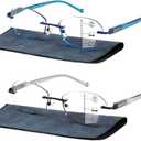 Multifocus Reading Glasses Women Progressive Multifocal No Line Bifocal Rimless Reader Blue Light Computer Eyeglasses