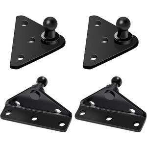 10mm Ball Stud Mounting Bracket for Gas Shock Spring Strut Prop Lift Support, 2pcs L-Type, 2pcs Flat-Type and 16pcs Screws