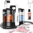 Ailltopd Portable Carpet & Upholstery Spot Cleaner, 15Kpa Powerful Suction & Couch Cleaner, Deep Cleaning for Carpet, Car, Pets, Stairs, Furniture, Self Cleaning System and Cleaner Solution (White)