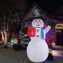 10Ft Tall Giant Christmas Inflatable Snowman with Gift Bag, Build-in led Lights, Outdoor Indoor Holiday Decorations Blow up Lawn Inflatables Home Family Decor Yard Decoration