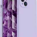 FireNova Designed for iPhone 14 Case, Silicone Upgraded [Camera Protection] Phone Case with [2 Screen Protectors], Soft Anti-Scratch Microfiber Lining Inside, 6.1 inch, Clove Purple