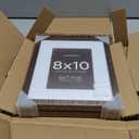 Homeforia 8x10 Picture Frame Brown, High End Dark Oak 8 x 10 Walnut Wooden Frames with Mat 5 by 7 Photo, 8x10 Wood Frame Matted to 5x7 Print, Wall or Tabletop Frame, Tempered Glass, Wall Kit, Set of 2