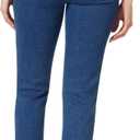 Angels Forever Young Women's Jeanie Lift Mid-Rise Straight Ankle Jeans (Blue) 6