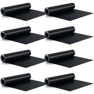 Pangda 8 Rolls 16 ft x 19.69 Inches Black Under Deck Drainage System Bulk HDPE Waterproofing Membrane Trough Black Rain Deck Drainage System Trough Unders Systems Outdoor for Underdeck Ceiling