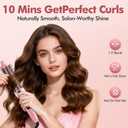 Dovza Blowout Boost Thermal Brush - 1.5 Inch Thermal Brush & Curling Iron for Voluminous Blowout, Dual Voltage, Ceramic Tourmaline & Negative Ion, 5 Heat Settings