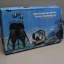 Ubekezele Snorkeling Gear for Adults Men Women, 4 in 1 Snorkel Set with Panoramic View Diving Mask Anti-Fog Anti-Leak, Dry Top Snorkel, Fins and Travel Bag for Swimming, Snorkeling and Travel Diving, Size: S/M