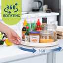 Set of 6, 12 Inch Non-Skid Lazy Susan Turntable, Lazy Susan Organizer for Cabinet, Pantry Organization, Kitchen Storage, Bathroom Sink Cabinet, Refrigerator, Countertop, Spice Rack (6 Pack 12 in)