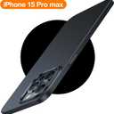TORRAS Magnetic Slim-Fit for iPhone 15 Pro Max Case, Ultra-Thin 15 ProMax Phone Case Compatible with MagSafe, Lightweight Anti-Scratch Matte Hard iPhone 15 ProMax Case 6.7 inch OriginFit, Black