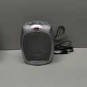 Amazon Basics Ceramic Space Heater, Portable Indoor Heating Solution, With Overheat and Tip-Over Protection, Thermostat, Non-Oscillating, 1500W, Fast Heating, 7.52"D x 6.34"W x 9.45"H, Silver