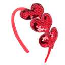 ZEYER Valentine's Day Headbands Glitter Heart Hair Band Red Love Sequin Headband Romantic Hair Bands Holiday Headbands Party Gift Valentine's Day Costume Party Accessories for Women