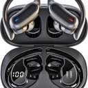 Wireless Earbuds, Bluetooth 5.4 Headphones, True Wireless Stereo Sound Earphones with Noise Cancelling Mic, Fast Charging, IPX7 Waterproof, Comfort Fit Ear Buds for Sports/Workouts/Travel (Deep Black)