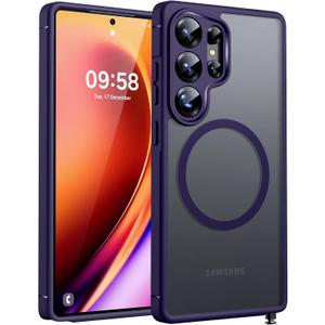 TOCOL Magnetic for Samsung Galaxy S25 Ultra Case, Upgraded Full Camera Protection, Compatible with Magsafe, Drop Protection Back Cover for Samsung Galaxy S25 Ultra 6.9-Inch (Midnight Purple)