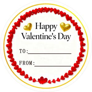 2 x Happy Valentine's Day Stickers 60Pcs Valentine's Day Gift Stickers for Gift Wrapping Signature Decoration and Wedding Invitation Card Bridal Shower Valentines Party Favor