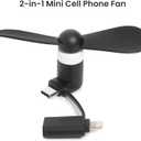 60 Pack Handheld Fan Bulk, 2-in-1 Portable Mini Cell Phone Fan Compatible for iPhone, iPad, Android Smartphone, Tablet - Colorful and Powerful Cell Phone Summer Accessories