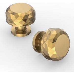 Asidrama 6 Pack Champagne Bronze Cabinet Knobs Heavy-Duty Solid Kitchen Cabinet Pulls Champagne Gold Dresser Drawer Hardware for Cupboard