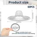 60 Pcs 2.75 Mesh Sink Strainers, Stainless Steel Drain Strainer, Mesh Shower Drain Hair Catchers for Bathroom Kitchen Lavatory Balcony Laundry Mop Pool RV Sink