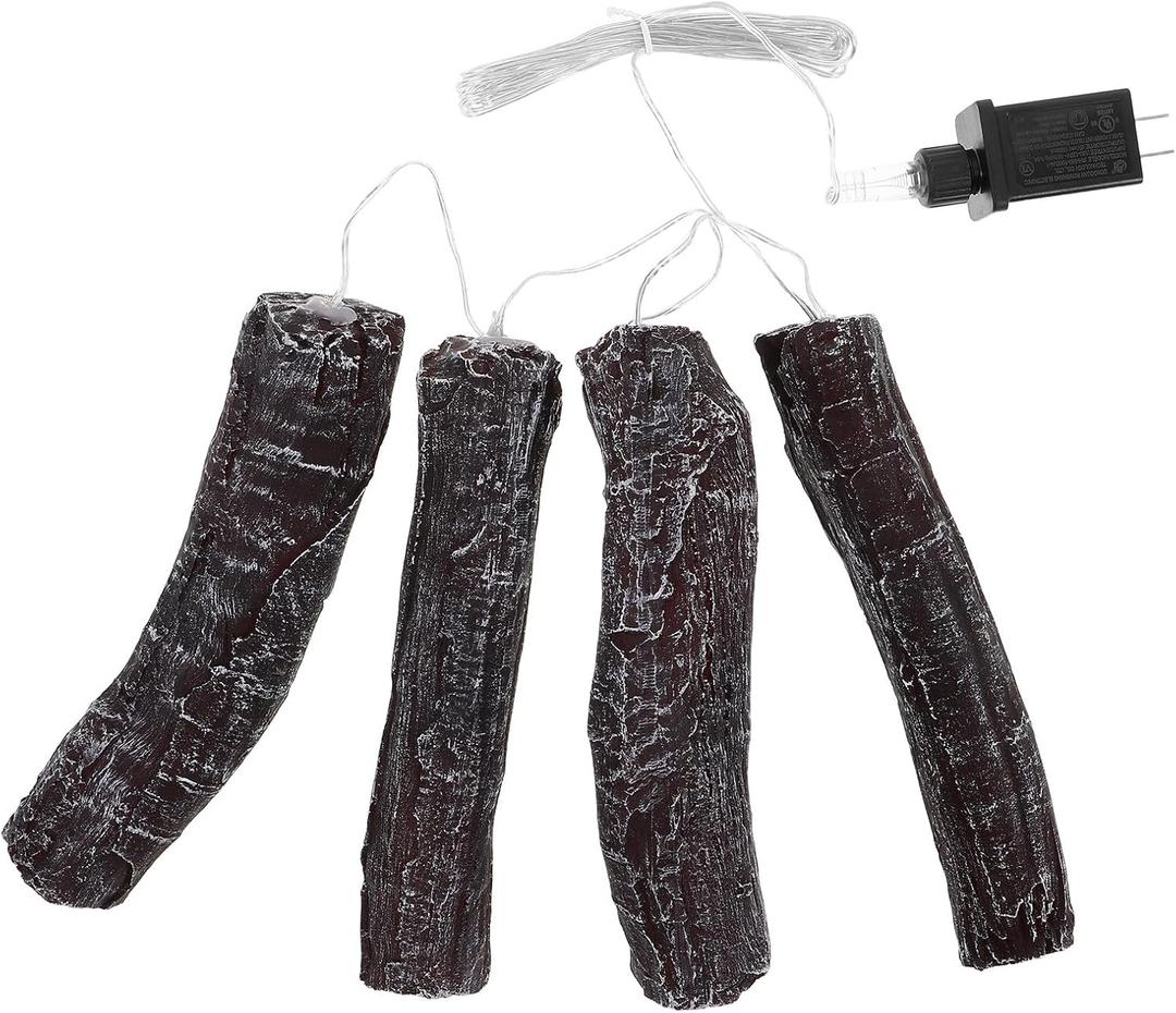 Led Flame String Light Lighted Artificial Charcoal Burning Fake Flickering Fire Effect Lamp for Halloween Christmas Fireplace