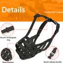 Mayerzon Pitbull Muzzle for Large Medium Sized Dogs to Prevent Biting Scavenging, Basket Muzzle for Rottweiler Staffordshire Terrier in Grooming Training, Allow to Pant Drink, Lightweight and Sturdy