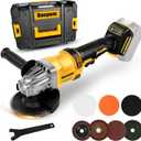 Cordless Angle Grinder compatible with DeWalt 20V Battery (Tool Only), 4-1/2 Inch Brushless Grinder with 3-Speed Adjustable & 11000 RPM, Lightweight Design for Cutting, Grinding, Metalwork