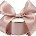 Dusty Rose Ribbon Double Face Satin Ribbon 2 Inch Thick Dusky Pink Ribbon for Wedding Bridal Bouquet Crafts- 25Yards