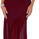 Simplee Womens Summer Off Shoulder Maxi Dress 2026 Ruched Bodycon Flowy Tulle Formal Cocktail Wedding Guest Long Dresses, Small