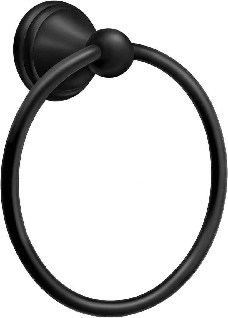 Moen DN8486BL Preston Towel Ring, Matte Black