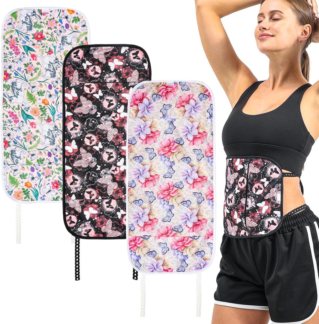 KANAV 3 Pack Castor Oil Packs for Liver Detox - Reusable Organic Cotton Flannel Castor Oil Pack Wrap for Constipation Insomnia and Inflammation (Oil Not Included)