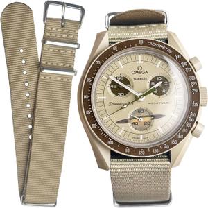 Watch Band for Omega X Swatch Moonswatch Watch Strap Speedmaster 20MM Quick Release Rubber Watch Strap Replacement