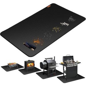 48 x 30 inch Under Grill Mats for Outdoor, Fireproof BBQ pad Beneath Grill, Grill Pads for Outdoor Grill