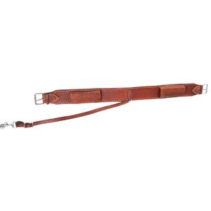Hulara Western Carved Leather Rear Flank Back Saddle Girth Cinch Belt with Bucking Strap Comfytack |Premium Flank Cinch Belt Leather Horse Girth