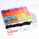 24 Grid/Box Pony Beads Bracelets Set Colorful Big Hole Acrylic Beads Jewelry For Making Bracelet Diy Beads 9X6Mm 480/650 Pcs (Style 06)