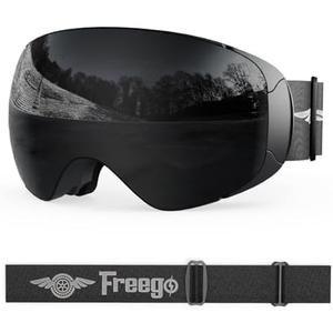 Silkycasters Ski Goggles PRO, Interchangeable Lens 100% UV400 Protection, Unisex Snow Goggles for Men & Women