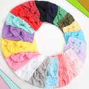 CLLOT 20 Colors Super Stretchy Soft Knot Baby Girl Headbands with Hair Bows Nylon Head Wrap For Newborn Baby Girls Infants Toddlers Kids