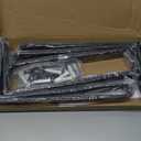 12 Inch Heavy Duty Floating Shelf Bracket, Wall Mounting Industrial Black Shelf Brackets, 1/5 Inch Thick Iron Metal Brackets for Shelves 6 Packs