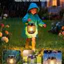 KOOPER Metal Solar Lanterns Outdoor Waterproof, 2 Pack Brighter Hanging Solar Lights for Outside, Up to 15 Hours Modern Hanging Solar Powered Lanterns Lights for Yard Patio Porch Garden Decorative
