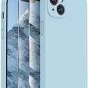 FireNova Designed for iPhone 14 Case, Silicone Upgraded [Camera Protection] Phone Case, Soft Anti-Scratch Microfiber Lining Inside, 6.1 inch, Sky Blue