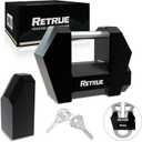 RETRUE Trailer Tongue Coupler Lock, Upgrade Trailer Cyberlock Extra Wide 1.2'' Span, Dia 1/4'', Heavy Duty Trailer Latch Lock for Wide Trailer Coupler, Tow Boat Accessories, RV Truck Car's, Black