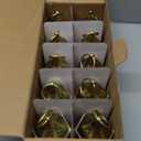 Mini Lantern with Flickering LED Candles Set of 10, Hewory Gold Vintage Decorative Hanging Candle Lanterns for Halloween, Christmas, Wedding Decorations, Party, Table Centerpiece, Battery Included