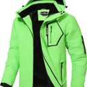 Men's Ski Jacket Winter Warm Snow Coat Waterproof Windbreaker Hooded Work Outerwear Snowboarding Jackets (X-Large)