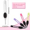 Chumia 5 Pieces Non-Slip Grip Tweezers Slanted Tip Stainless Steel Tweezer Wide Precision Tip Clip Tweezer for Ingrown Hair Eyebrow Shaping Splinter Blackhead Remover (Black Rubber Grip)